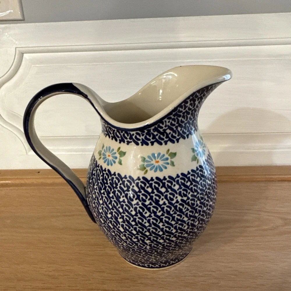 Boleslawiec Polish Pottery Pitcher 8.25